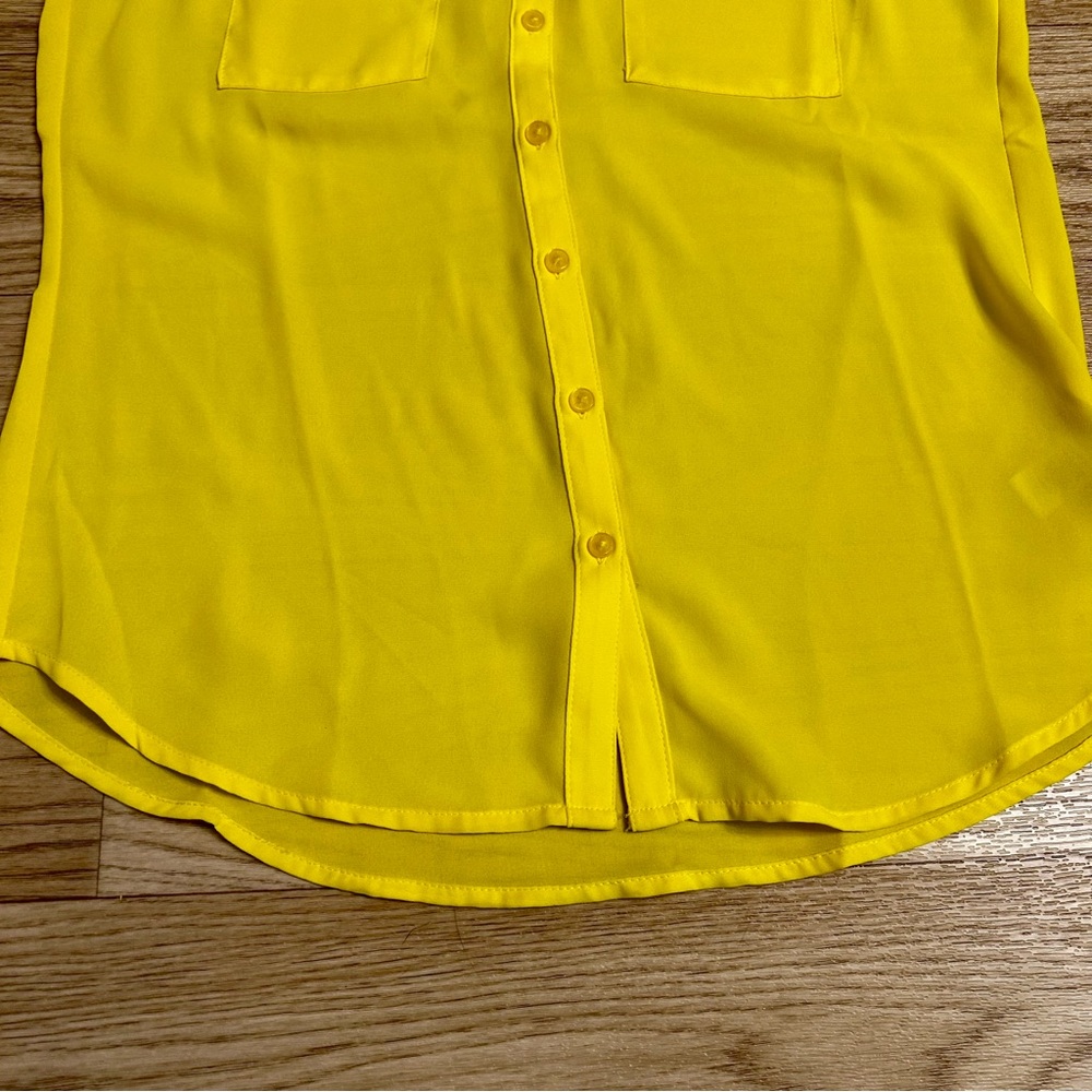 Express Yellow Button Down Shirt - Picture 8 of 9